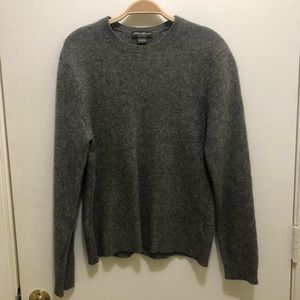 Eddie Bauer lambs wool sweater, mens medium, gray